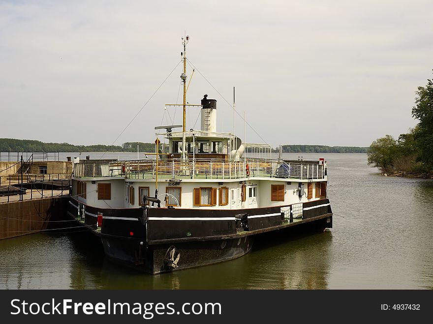 The old excursion river ship. The old excursion river ship