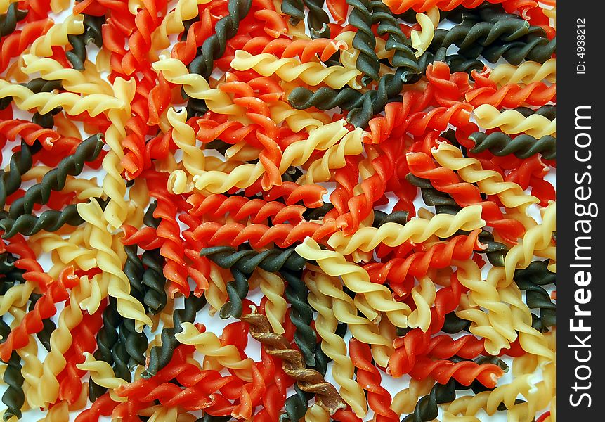 Colored noodles