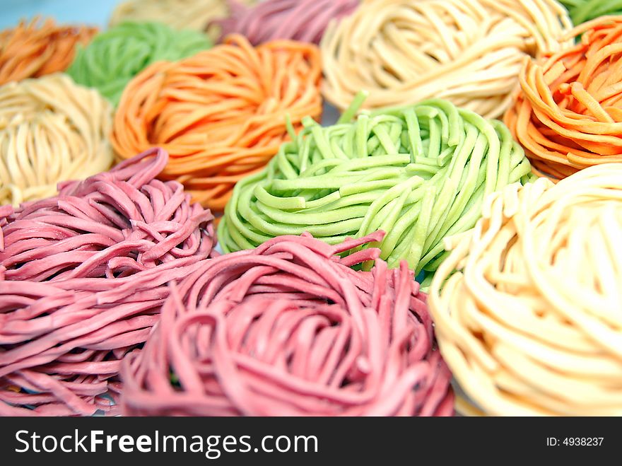 Colored noodles
