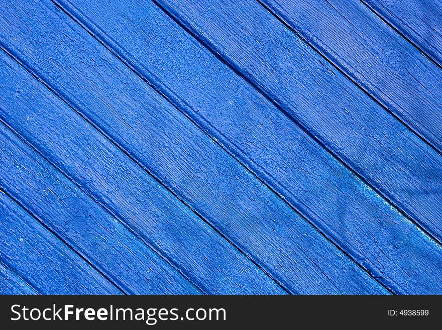 Blue wooden fence