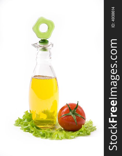 Bottle With Oil And Tomato