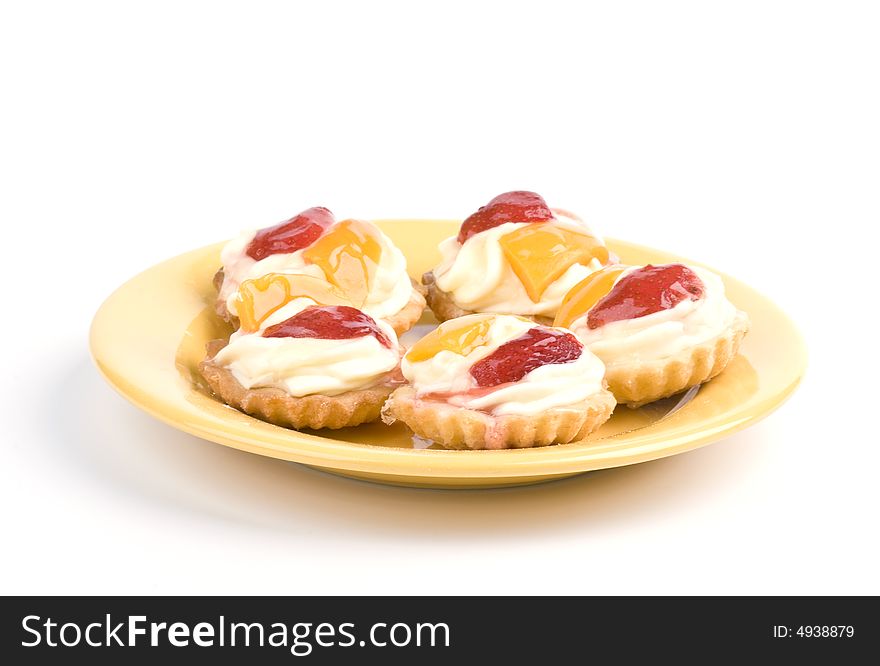 Fruit cookies on a plate