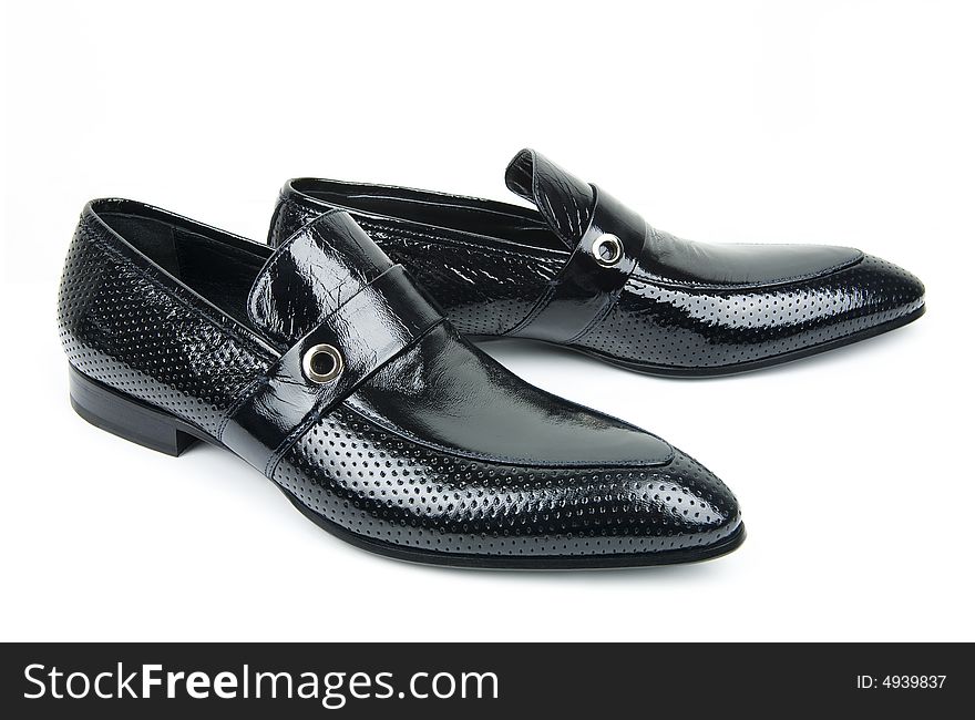 Pair of black man s shoes