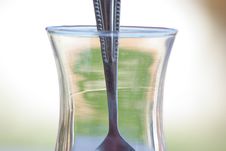 Glass And Tea Spoon Royalty Free Stock Photos Glass And Tea Spoon Royalty Free Stock Photos