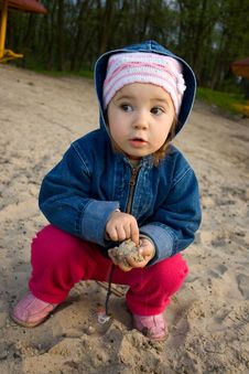 Child Playing In Sand Stock Photo Child Playing In Sand Stock Photo