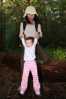 Baby Girl First Steps In The Forest Royalty Free Stock Photo Baby Girl First Steps In The Forest Royalty Free Stock Photo