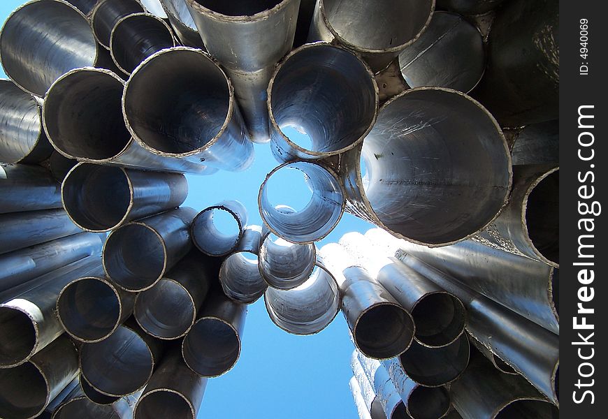 A fragment of Sibelius monument in Helsinki. A fragment of Sibelius monument in Helsinki