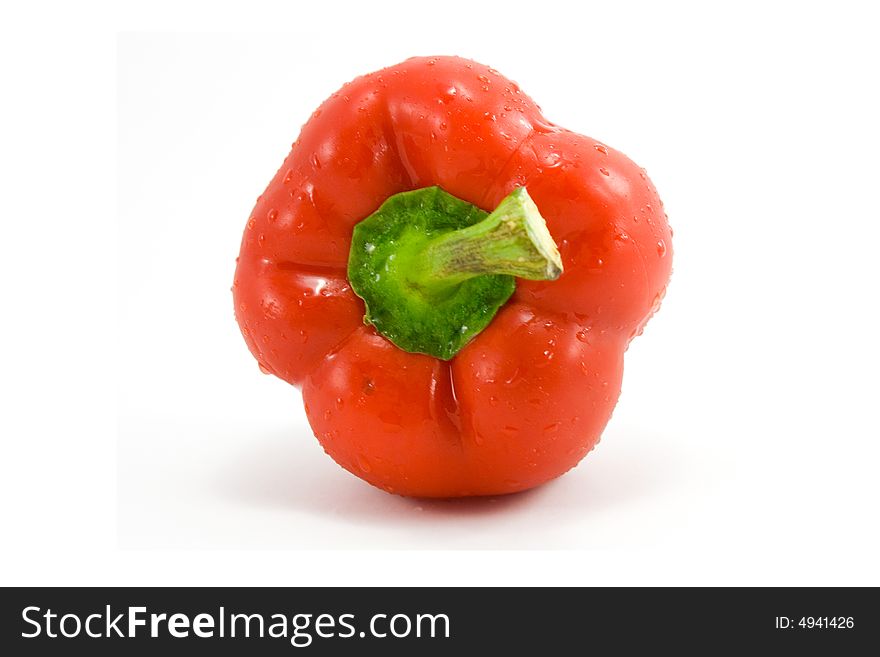Red sweet pepper isolated on white. Red sweet pepper isolated on white