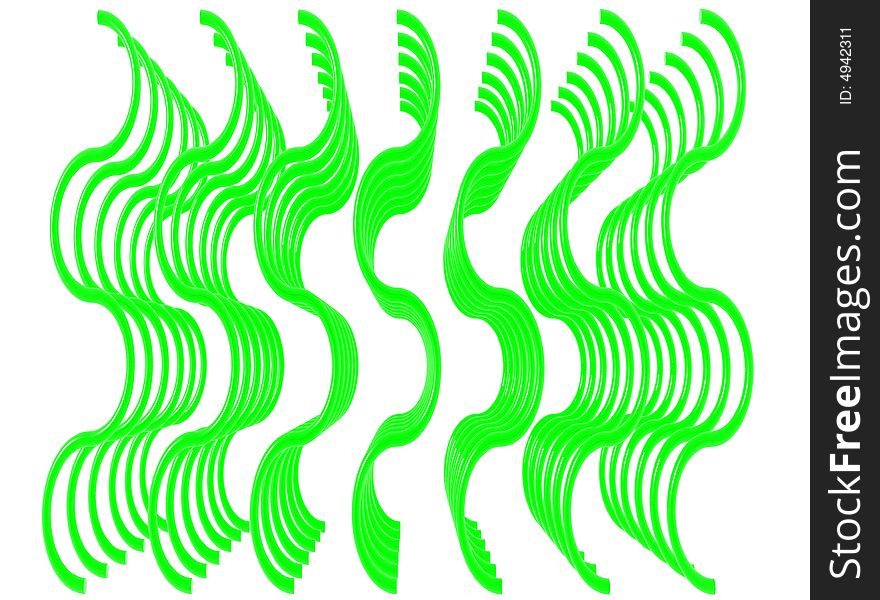 Green Wavy Lines