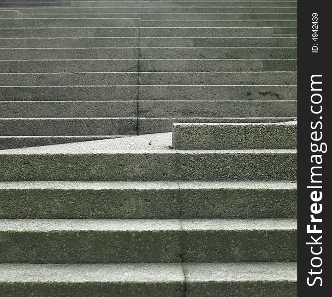 Set of modern concrete steps