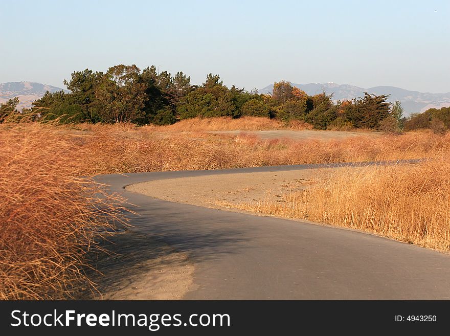 A sunset walk at Shoreline Park California