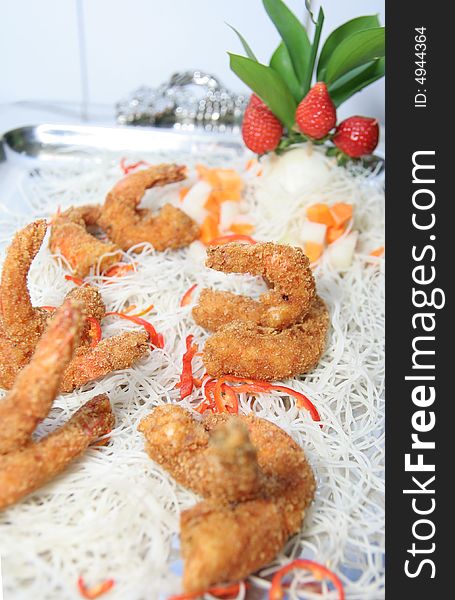 Photograph of fried shrimp ar prawn