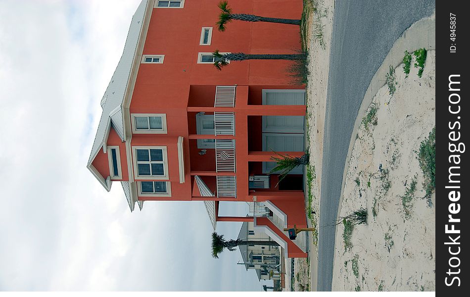 Photographed beach house on the Gulf of Mexico Florida.