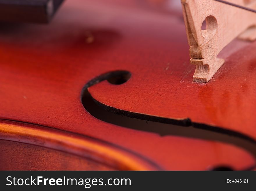 Close-up of a violin