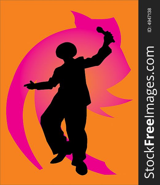 Silhouettes of dancers illustration. Silhouettes of dancers illustration