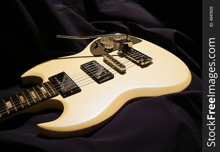 White electric guitar