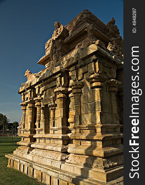 Temple Tower In Ancient Hindu Temple