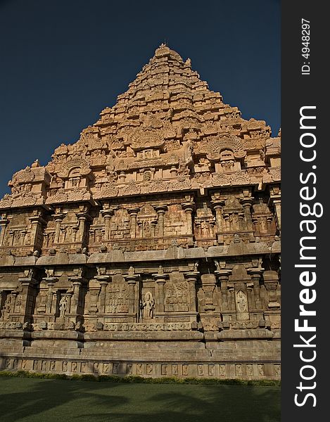 Temple Tower In Ancient Hindu Temple