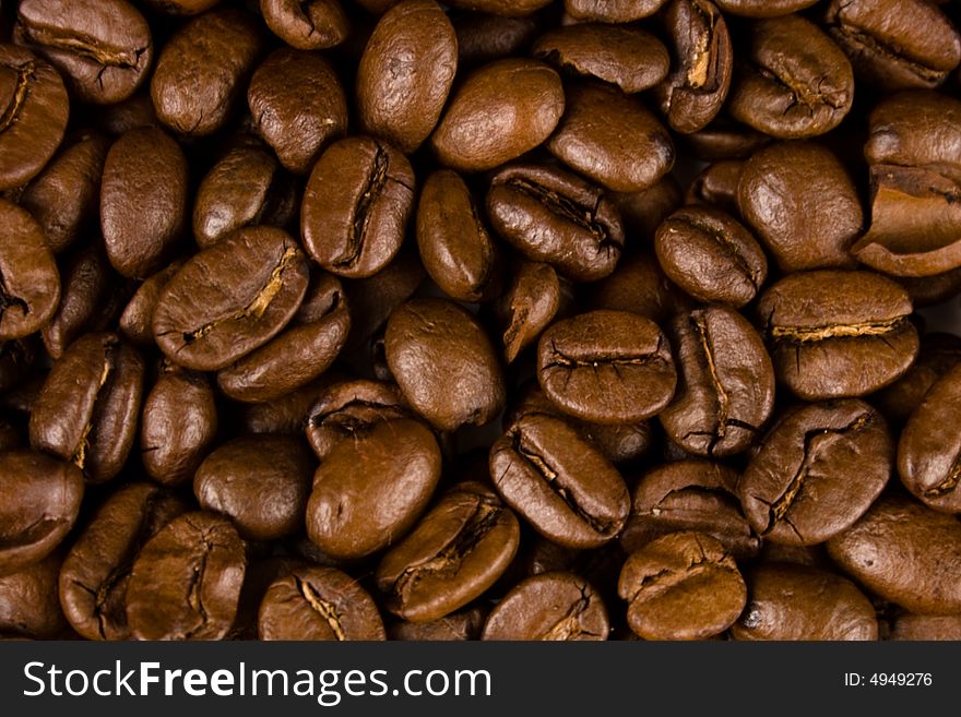 Close up picture of coffee beans