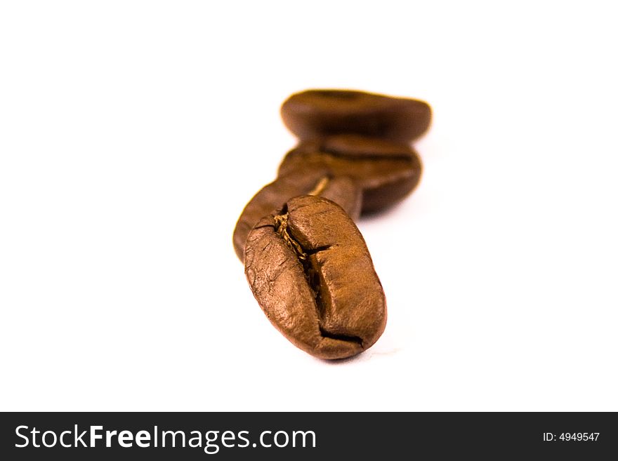 Close up pictures of spilt coffee beans. Close up pictures of spilt coffee beans