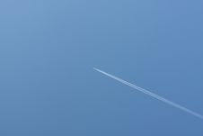 The Blue Sky And The Plane Royalty Free Stock Image The Blue Sky And The Plane Royalty Free Stock Image
