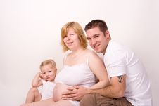 Family Pregnant Women Royalty Free Stock Images