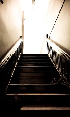 Stairs Leading Up To A Studio Royalty Free Stock Photography