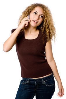 Girl On Phone Royalty Free Stock Images Girl On Phone Royalty Free Stock Images