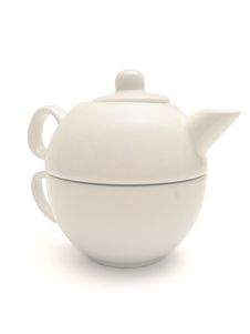 Ceramic Cup And Teapot Royalty Free Stock Photo