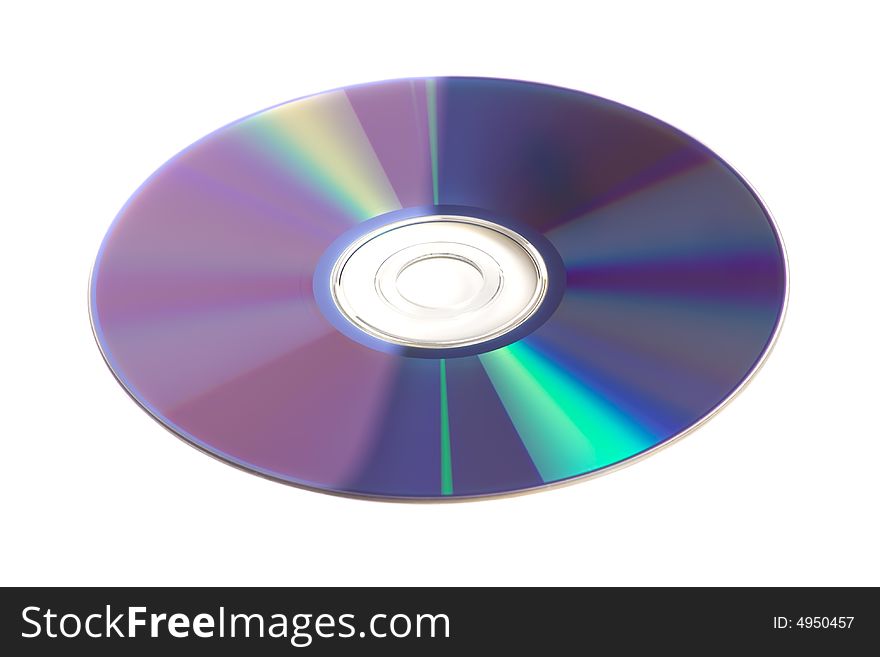 CD isolated on White background. CD isolated on White background