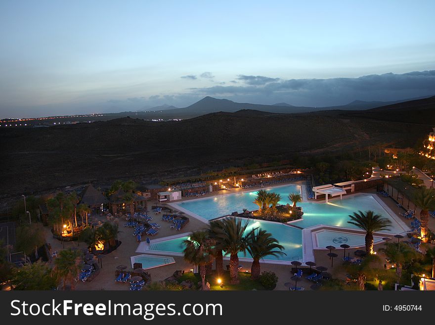 Pool Area In Desert