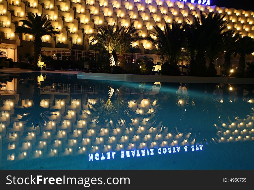 Night Pool in the SPA hotel