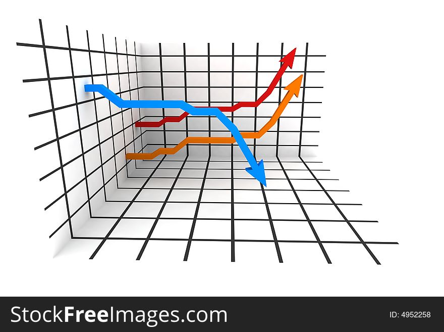 Statistics - 3d isolated on white background. Statistics - 3d isolated on white background