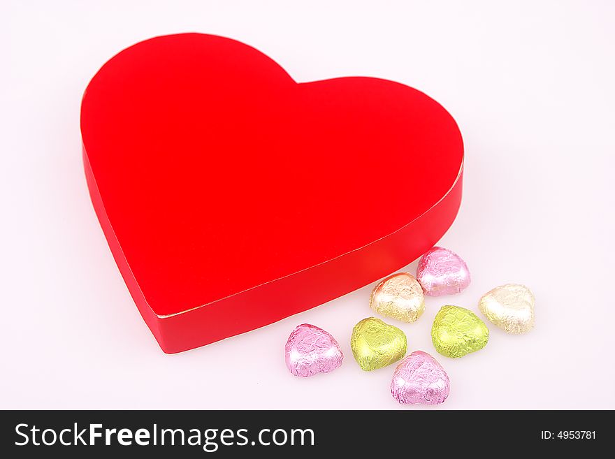 packaged chocolates look like valentine heart. packaged chocolates look like valentine heart