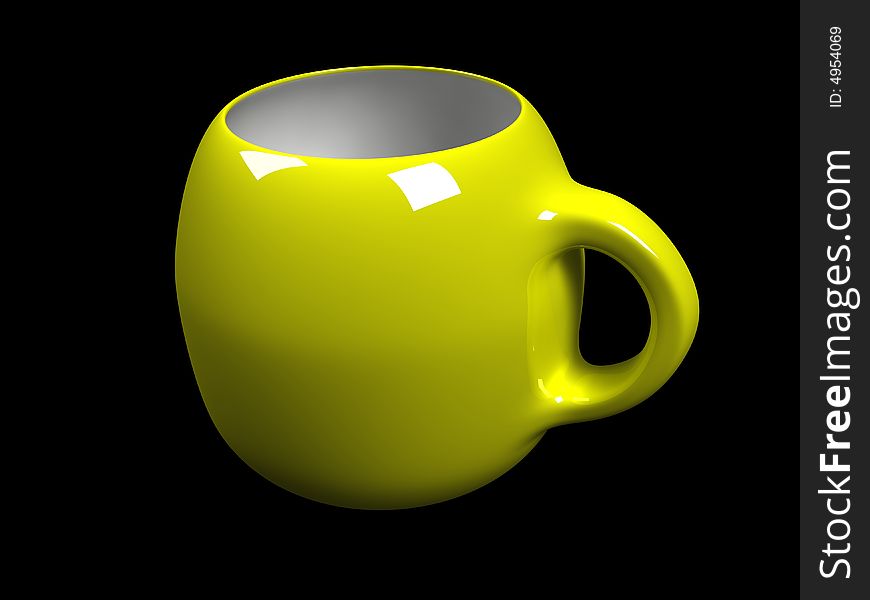 Isolated Yellow Cup