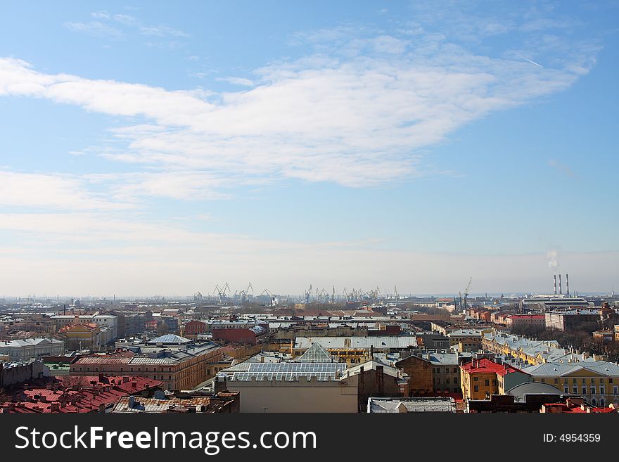 Panorama of St.-Petersburg from height of 45 meters