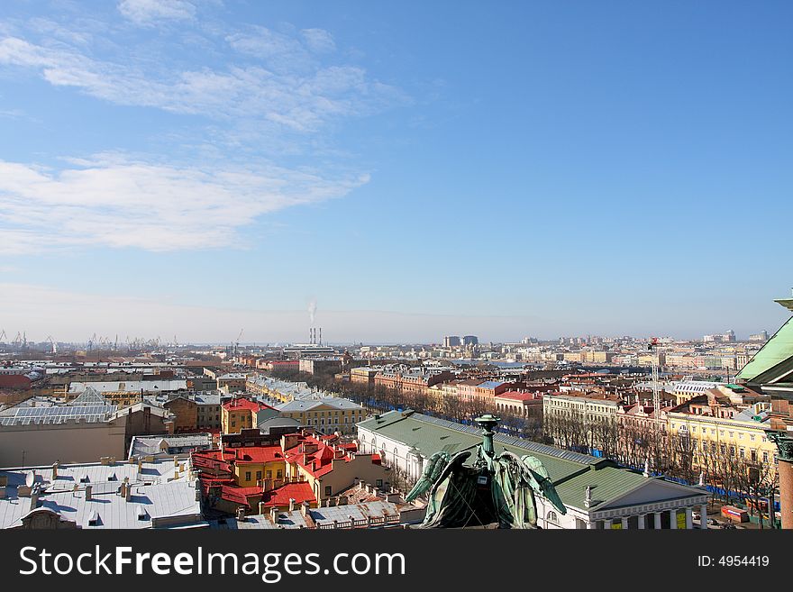 Panorama of St.-Petersburg from height of 45 meters