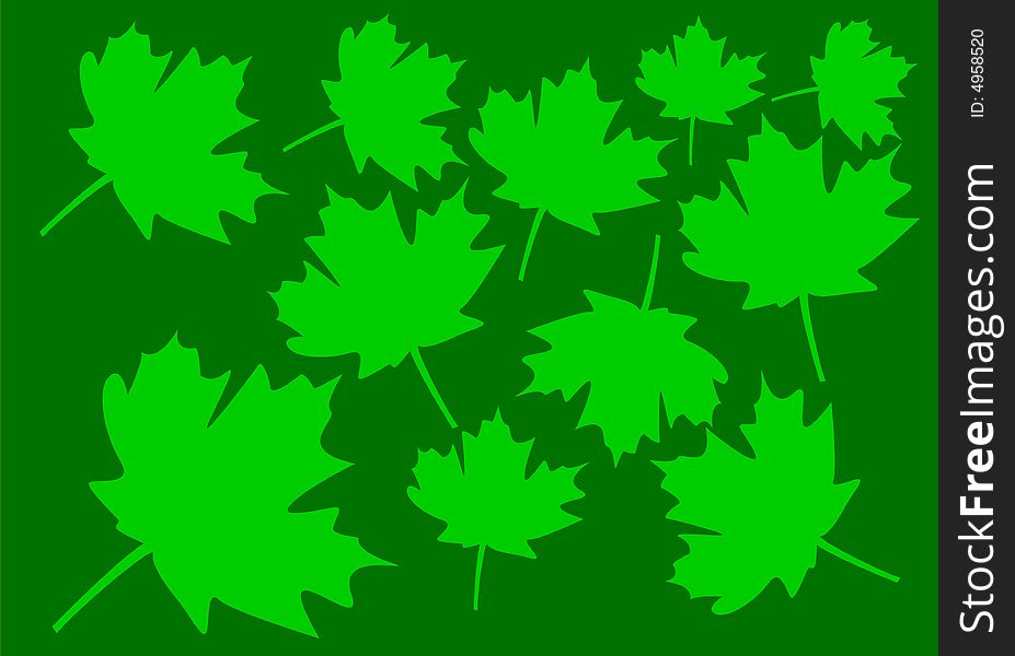 Autumn leaves background, vector illustration