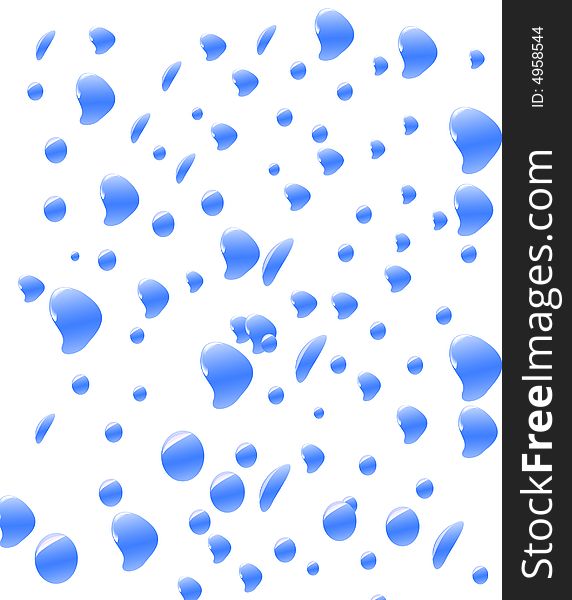 Bubbles on white glass, vector illustration