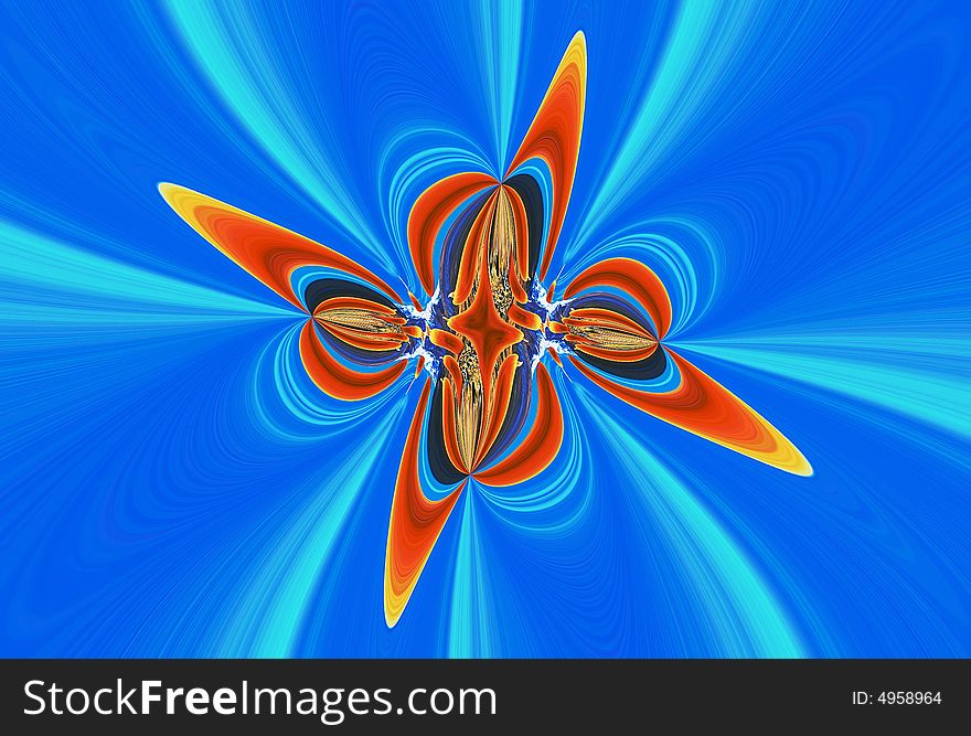 Abstract multicolor figure with patterns. Illustration. Abstract multicolor figure with patterns. Illustration.