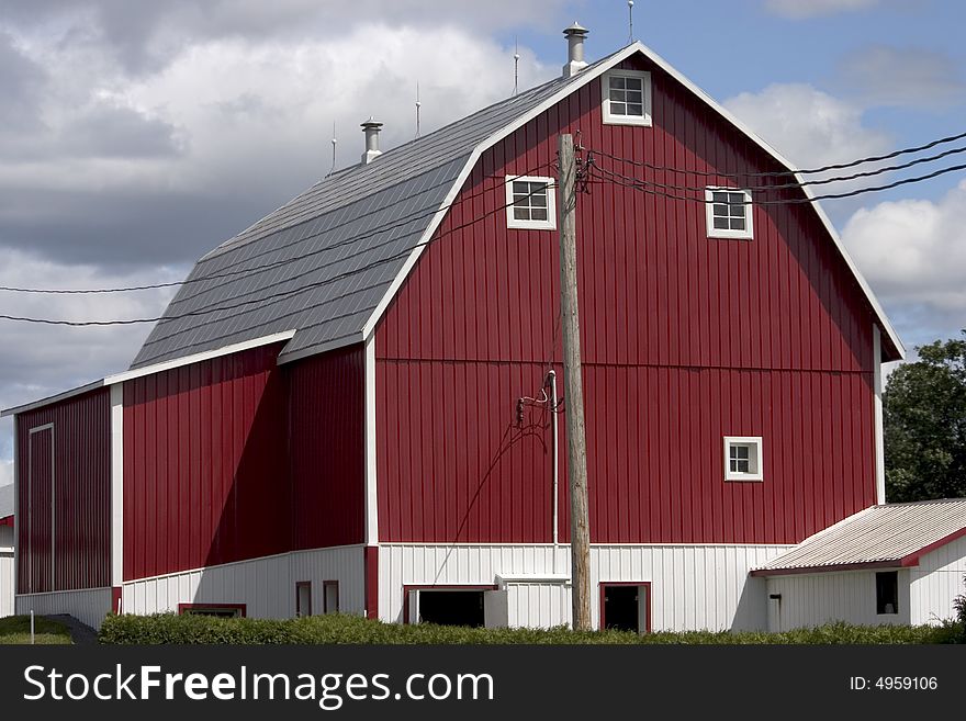 This beautiful red barn is well preserved