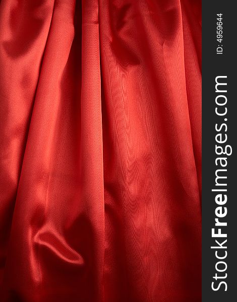 Abstract background red silk fabric with waves. Abstract background red silk fabric with waves