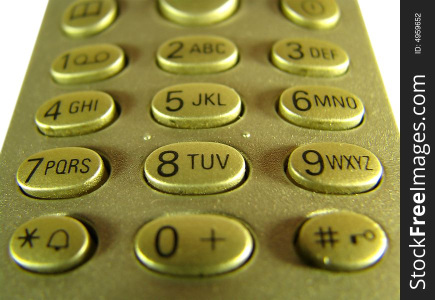 Buttons of a mobile phone