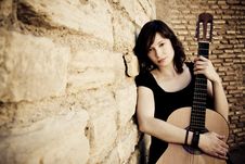 Street Artist Holding Guitar Royalty Free Stock Photo Street Artist Holding Guitar Royalty Free Stock Photo