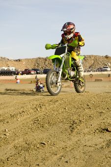 Dirt Bike Racer Stock Image