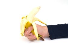 Banana In Hand Stock Photos