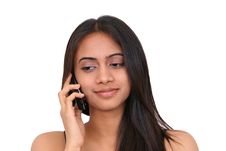 Teenage Girl Talking On Phone Royalty Free Stock Image