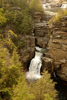 Waterfall On Cliffside Mountain Stock Image Waterfall On Cliffside Mountain Stock Image
