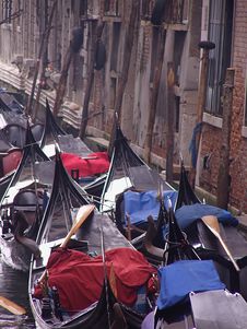 Venetian Gondolas Stock Photo