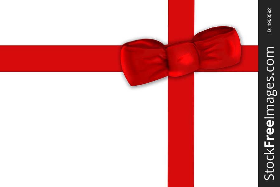 Giftwrapping with red tape happy